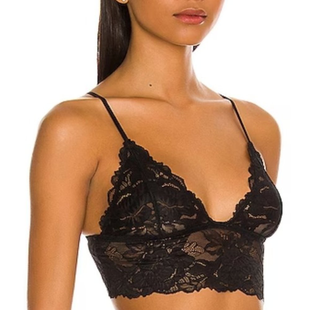 Sold! Free People 2pk Everyday Lace Longline Bralette Black S‎ - Picture 4 of 14